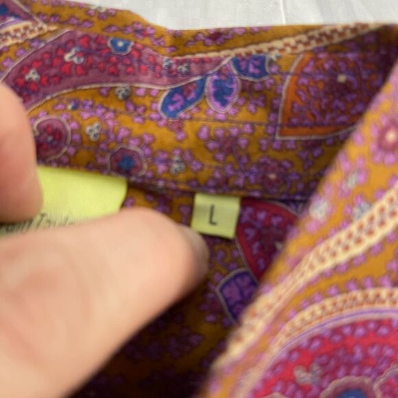 Craig Taylor Paisley Button-Front Blouse - Picture 4 of 6